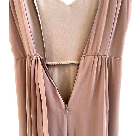 Show Me Your Mumu Jenn Beige V-Neck Sleeveless Maxi Dress size Medium #9061 - Picture 9 of 16